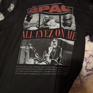 Black Graphic Men's Tee with Red Accents